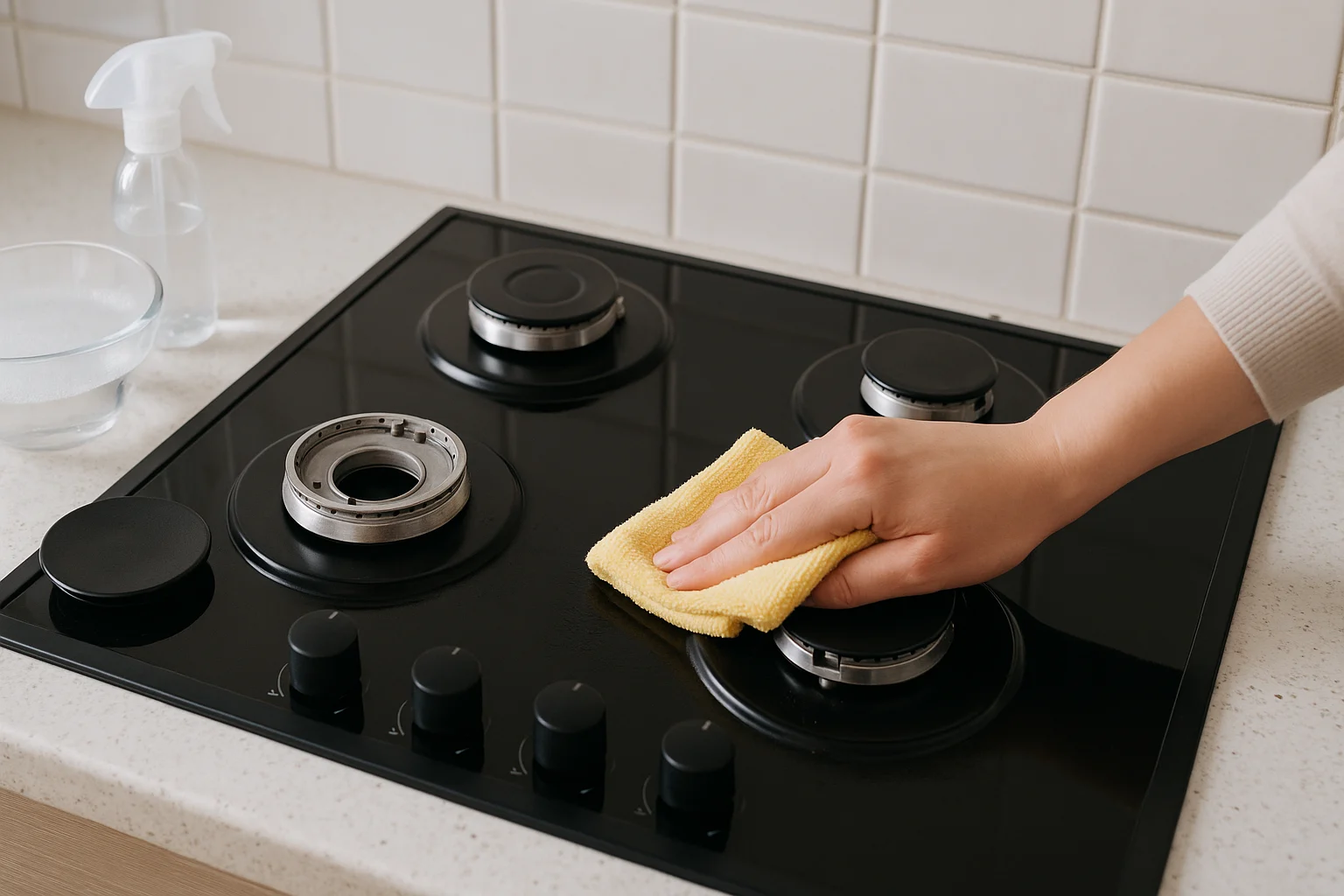 How to Clean a Gas Cooker Hob Without Scratching It