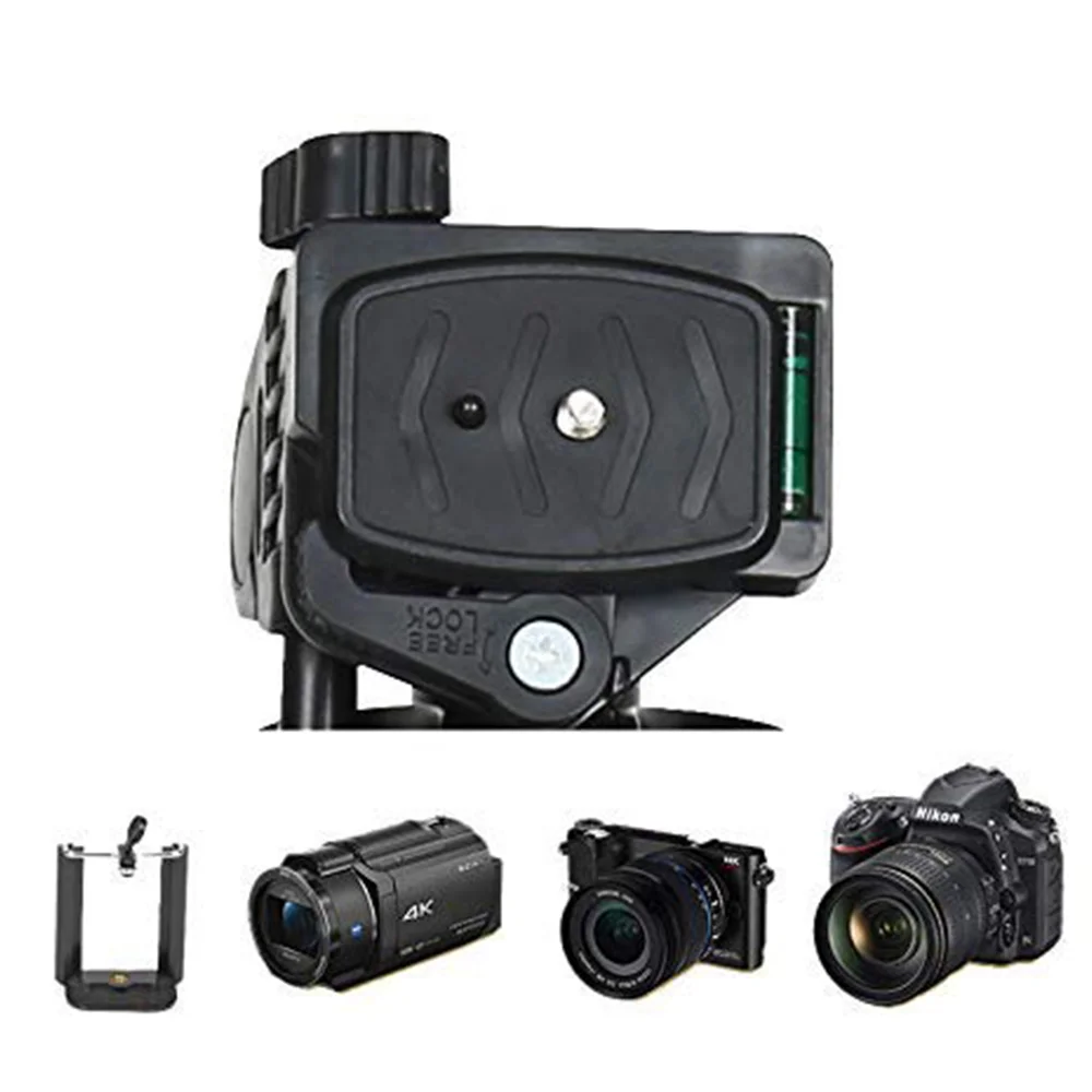 Portable Aluminum 3366 Tripod Universal Lightweight with Mobile Phone Holder - Image 4